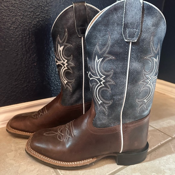 Boys Old West Leather Boots - Picture 2 of 5